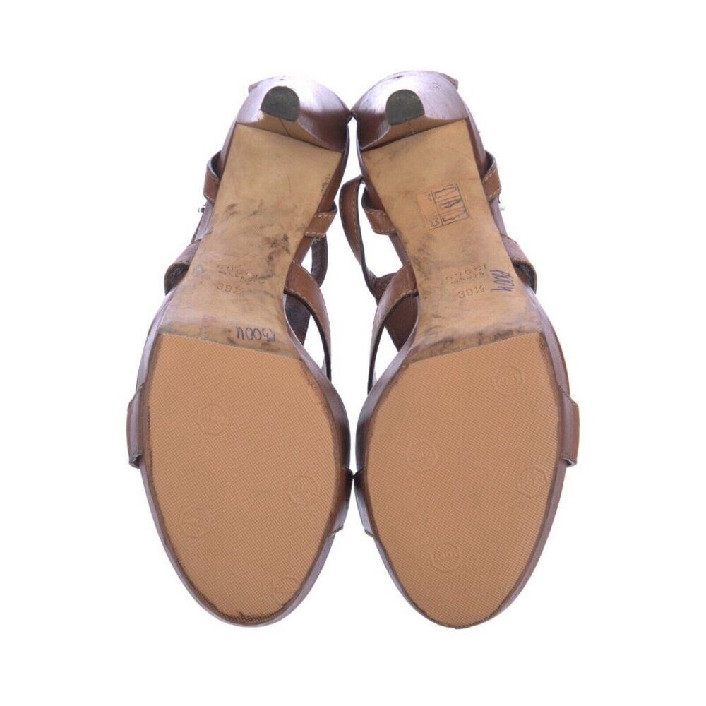 Gucci Authentic Solid Brown Leather Horsebit T St… - image 5